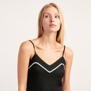 Pigiama Donna spalla stretta e pantaloncino corto effetto mussola - 64092-0