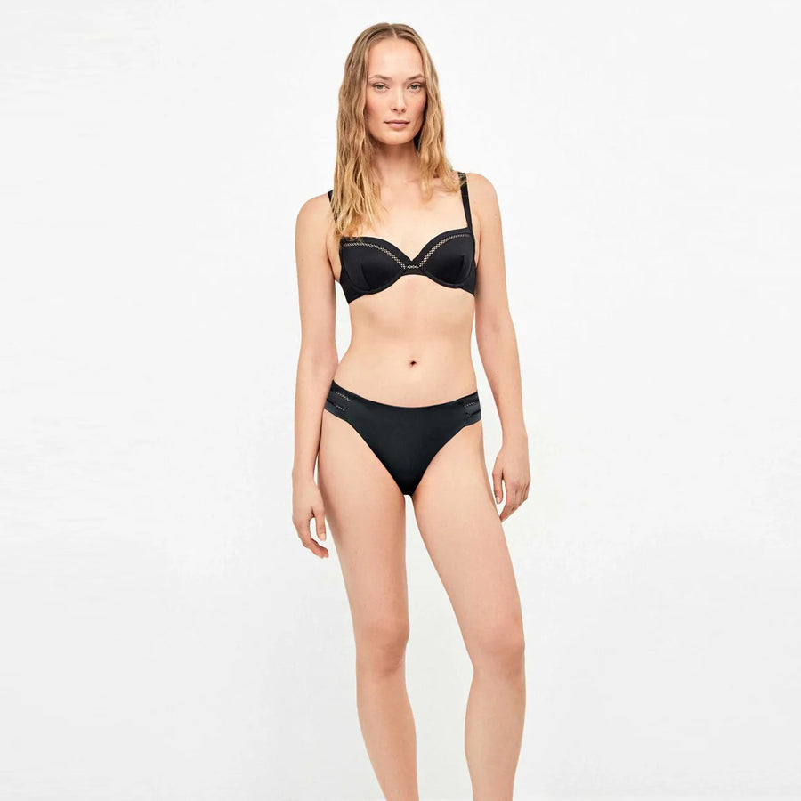 Costume due pezzi con dettaglio nude e slip vita media - 2/30297