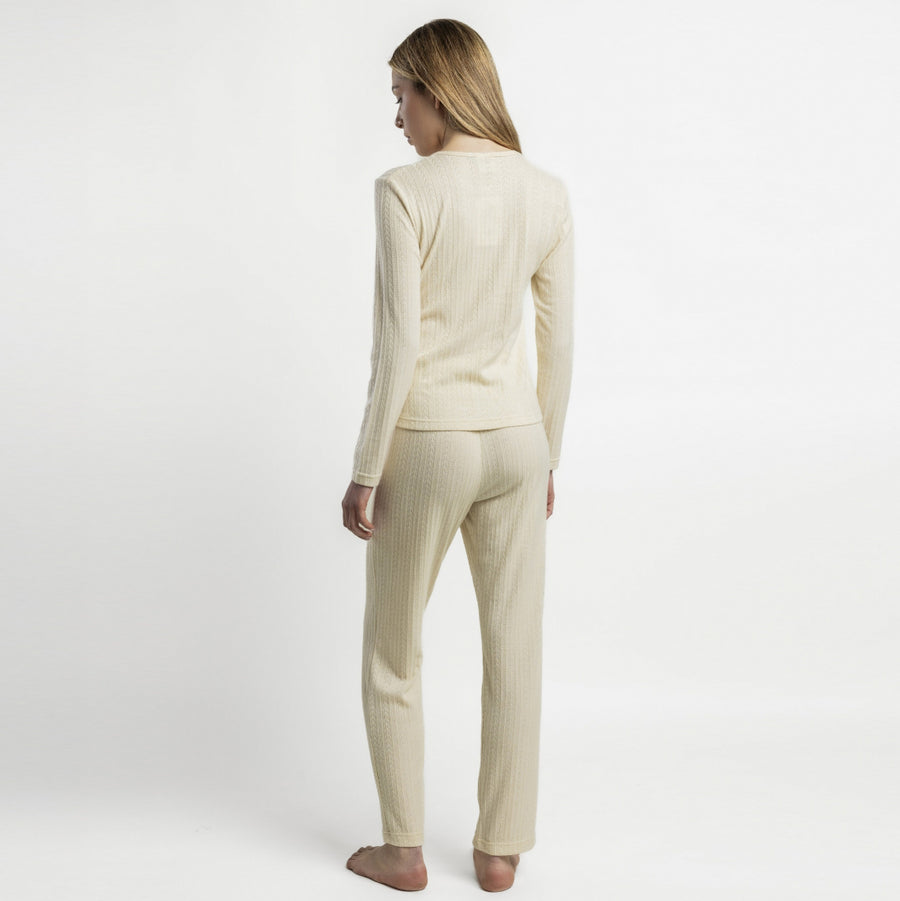 64680-0 - Pigiama a maniche lunghe in maglia