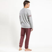 64842-0 - Pigiama da uomo grigio a maniche lunghe