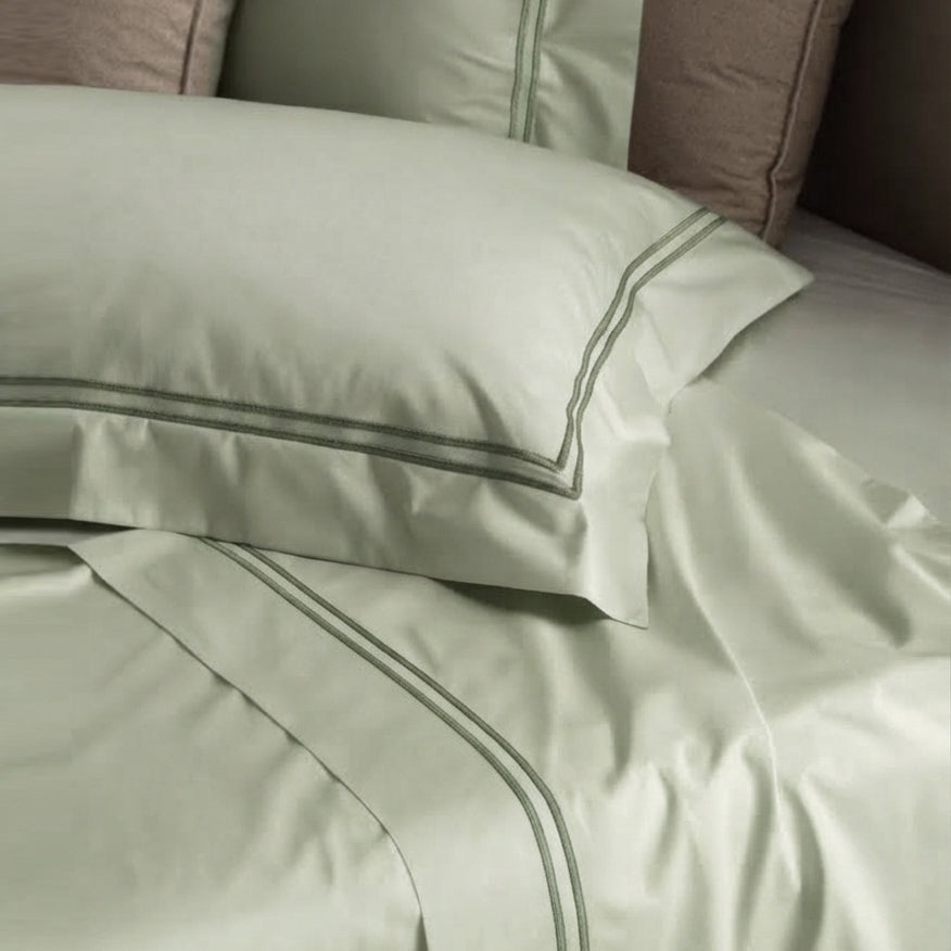 Clarissa Completo letto Matrimoniale con bordo in percalle