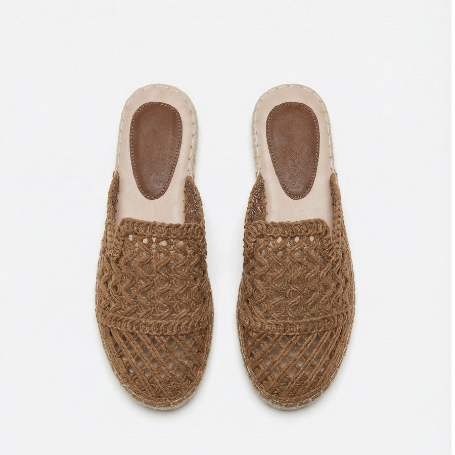 Ciabatta espadrilles chiuse in macramè - 18046-0