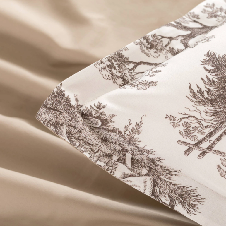 Toile de Jouy Completo letto Matrimoniale in raso 300 fili