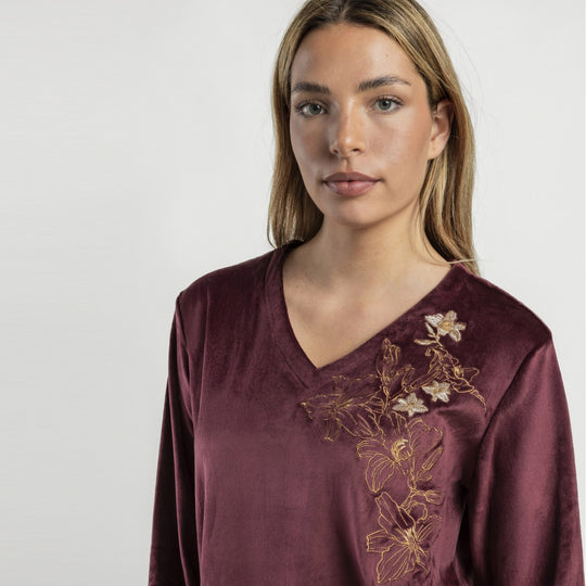 64657-0 - Pigiama a maniche lunghe in ciniglia luxury