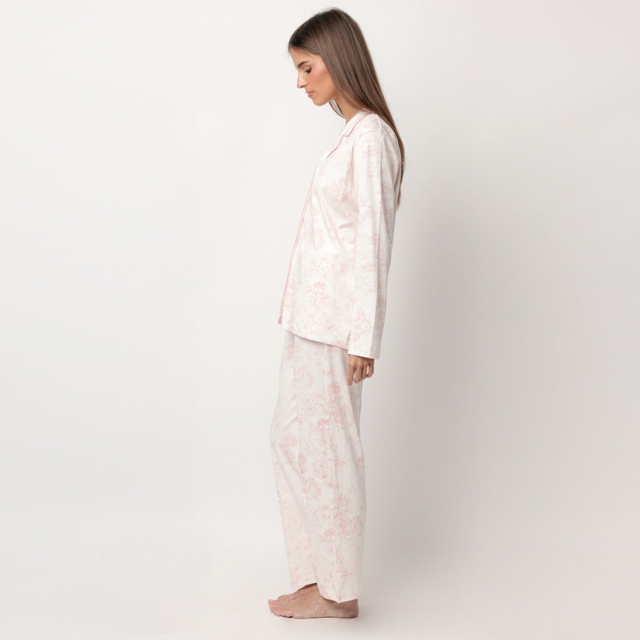 63584-0 - Pigiama in caldo cotone aperto avantitoile de jouy