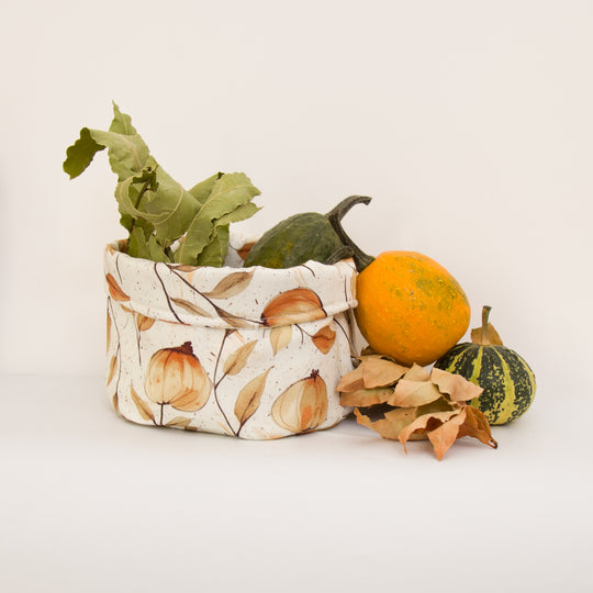 Cestino da cucina in cotone - Cestino Melograni d'Autunno