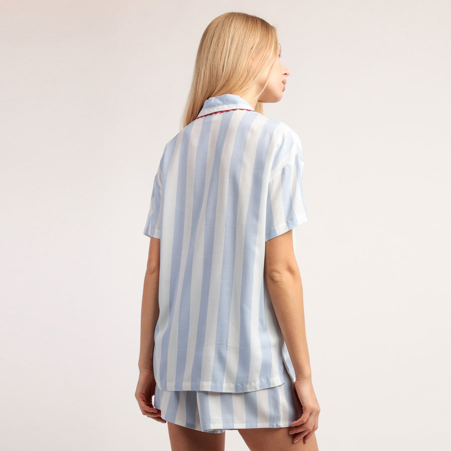 Pigiama Donna mezza manica modello camicia e pantalone corto - 64102-0