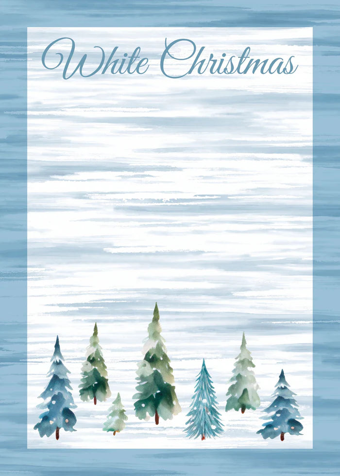 White Christmas strofinacci -  Riviera Set 3 Canovacci Natalizi In Cotone Stampato White christmas