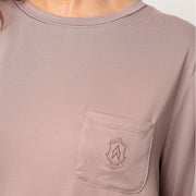 62643-0 - Pigiama in modal girocollo con rifiniture in raso