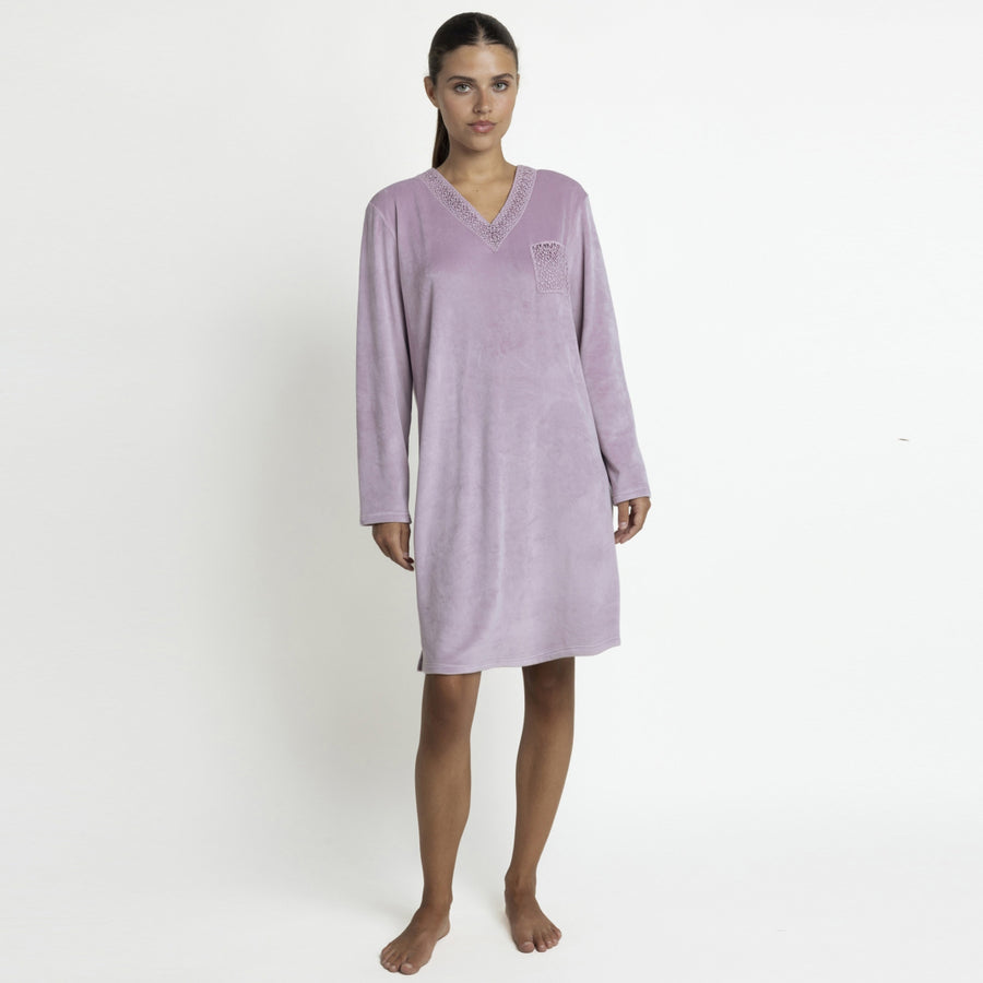 61547-0 - Camicia a maniche lunghe con pizzo