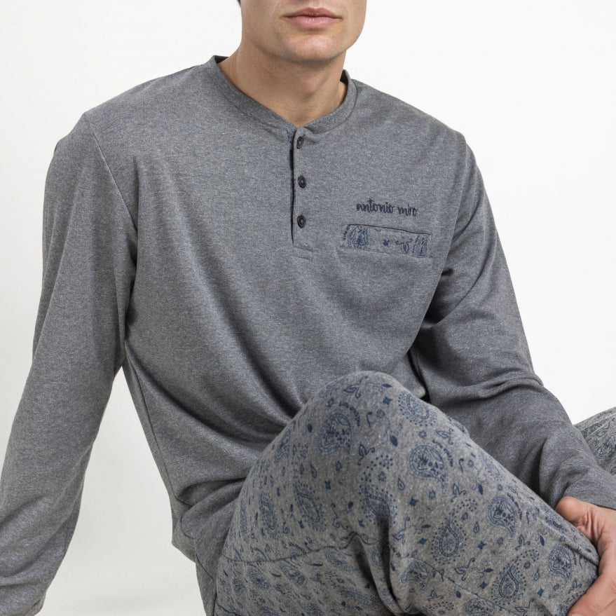 64186-0 - Pigiama a maniche lunghe in maglia di cotone interlock