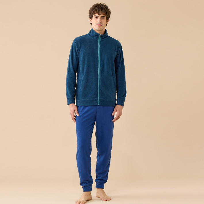 FC3378AB - Vestaglia corta uomo micropile