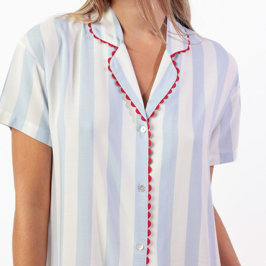 Camicia donna mezza manica aperta modello camicia - 61494-0