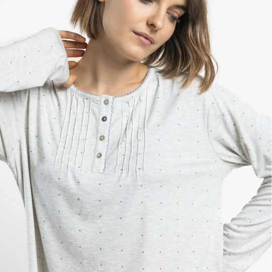 63348-0 - Pigiama in maglia di viscosa con maniche lunghe