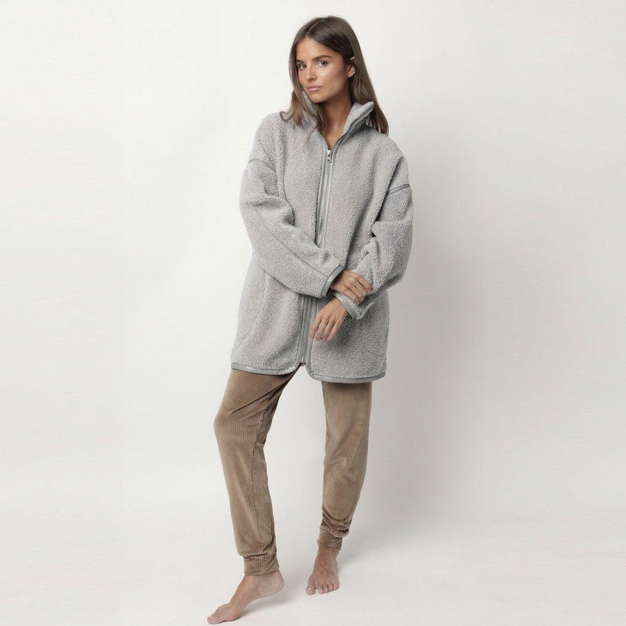 67323-0 - Vestaglia da casa da donna in caldo sherpa a maniche lunghe
