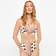Costume due pezzi con slip vita alta regolabile e reggiseno a fascia - 2/30300