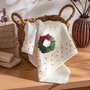 Asciugamani Ghirlanda - Asciugamano e Ospite Natalizi Ghirlanda Maestri Cotonieri