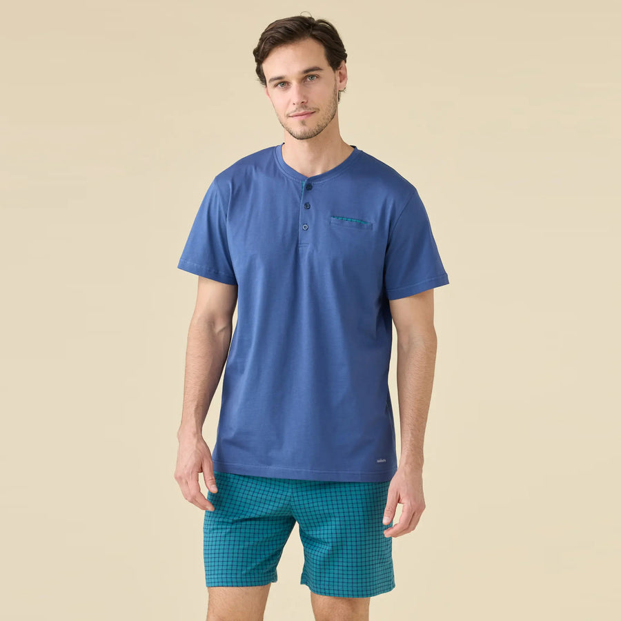 Pigiama mezza manica serafino con bermuda - FC3265AB