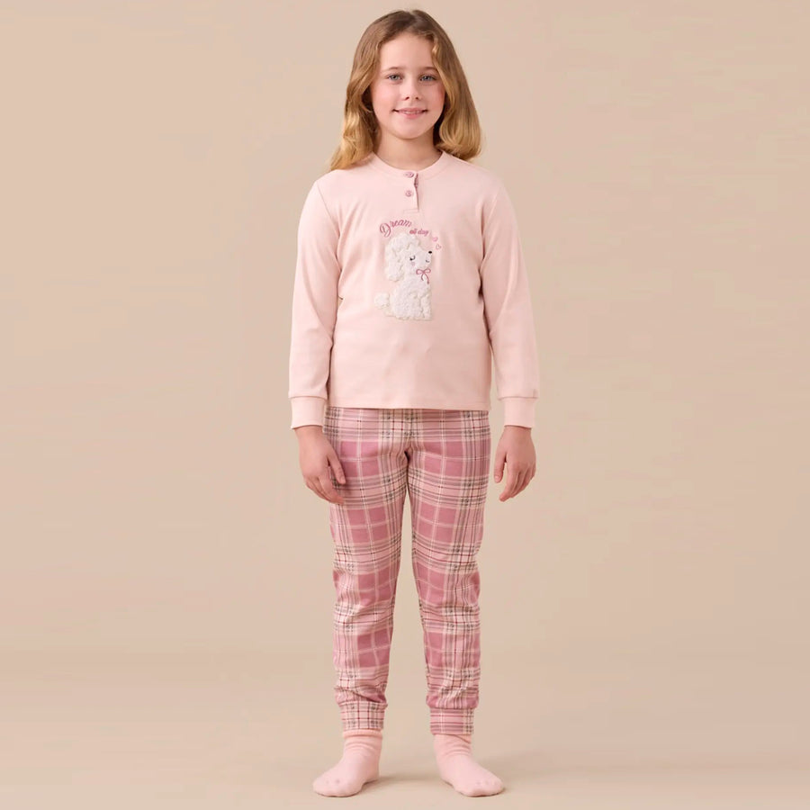 FE2533 - Pigiama bambina caldo cotone  barboncino