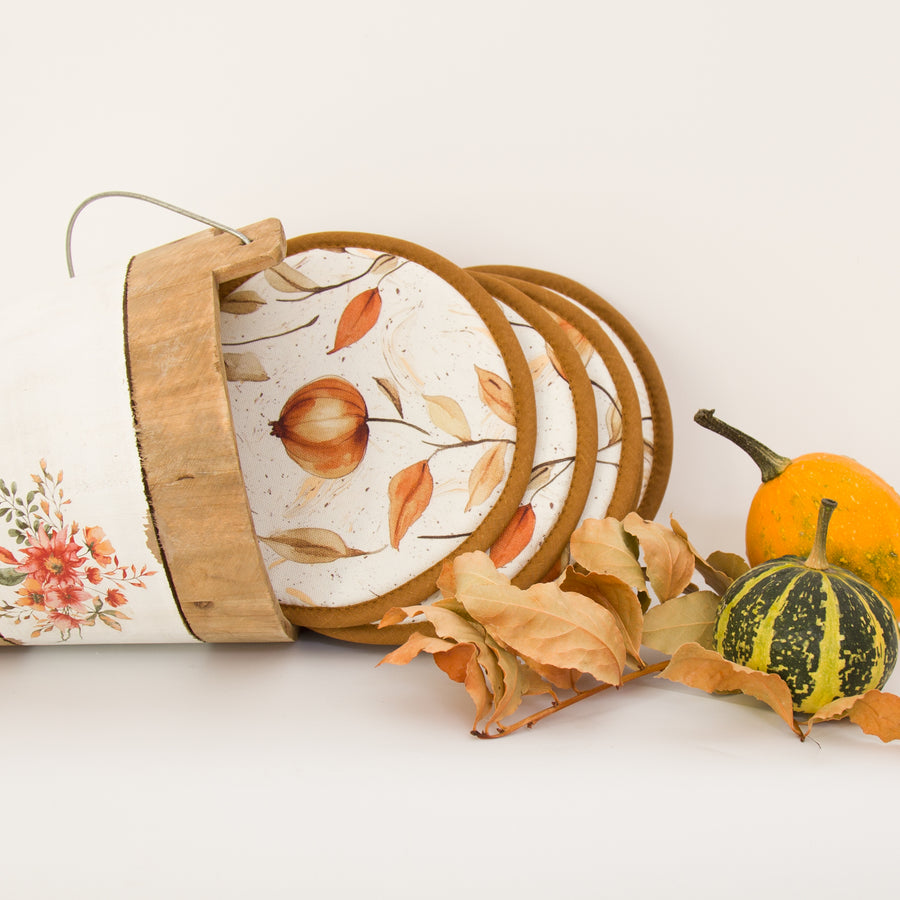 Presina da cucina in cotone con appendino - Presina tonda Melograni