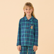 FC2657 TARTAN TEDDY - Pigiama Kids Natalizio aperto avanti