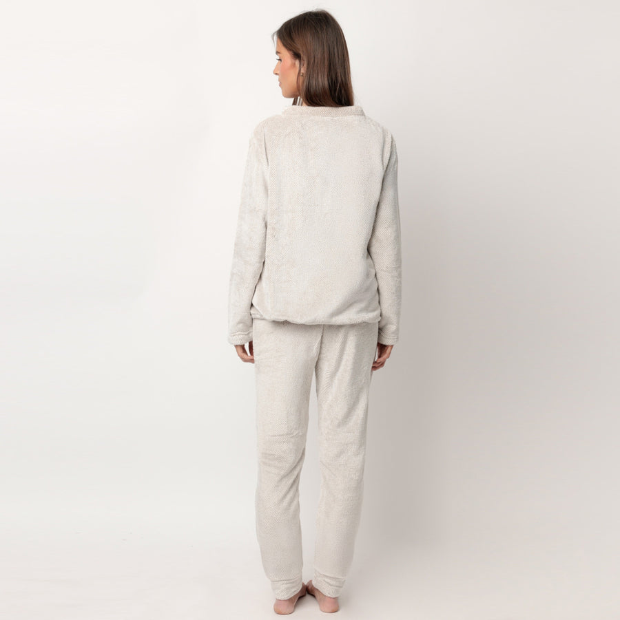 63612-0 - Pigiama in coral girocollo modello tuta