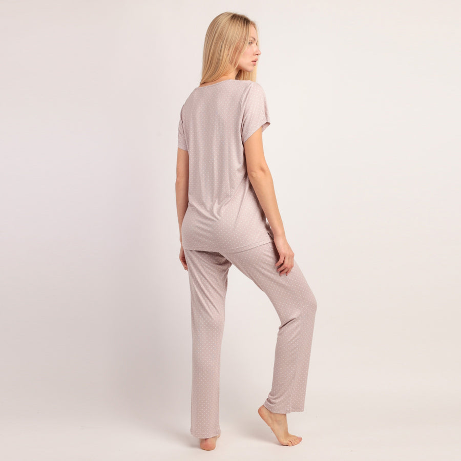Pigiama Donna mezza manica pantalone lungo in modale - 64104-0