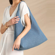 Borsa con chiusura clips in denim - TR1501