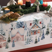 White christmas tovaglia - Tovaglia in twill antimacchina con stampa natalizia