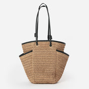 18024-0 - Borsa mare con bordi in ecopelle