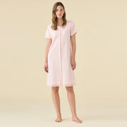 Camicia da notte donna estiva taglie forti in 100% cotone - LA3566AB