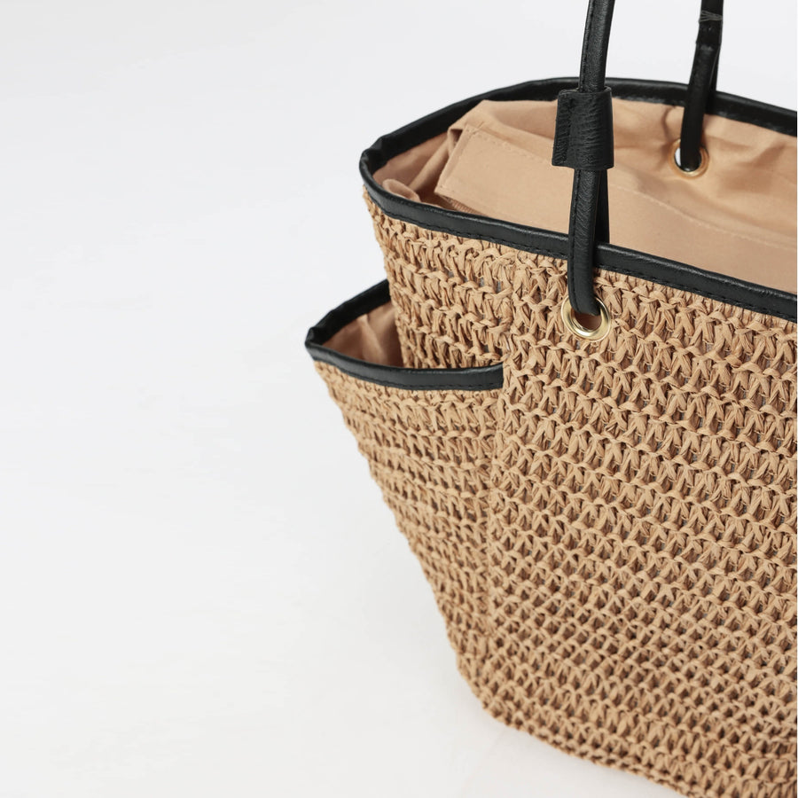 18024-0 - Borsa mare con bordi in ecopelle