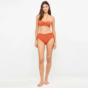 Costume due pezzi con slip vita alta regolabile e reggiseno a fascia - 2/30431
