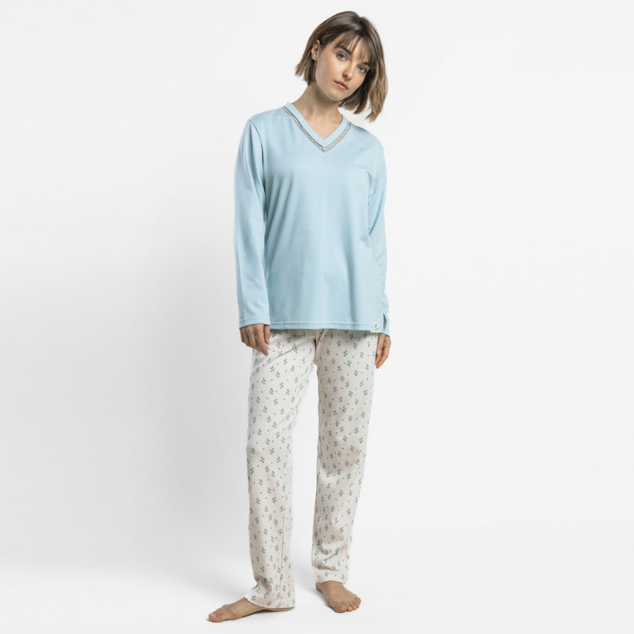 64618-0 - Pigiama da donna a maniche lunghe