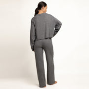 64638-0 - Pigiama in maglia a coste con maniche lunghe