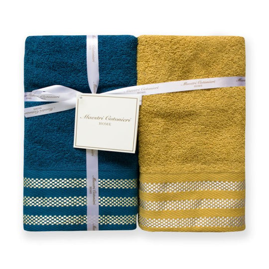 Amelie Asciugamani - Set da 2 Asciugamani E 2 Ospiti Amelie Maestri Cotonieri Home