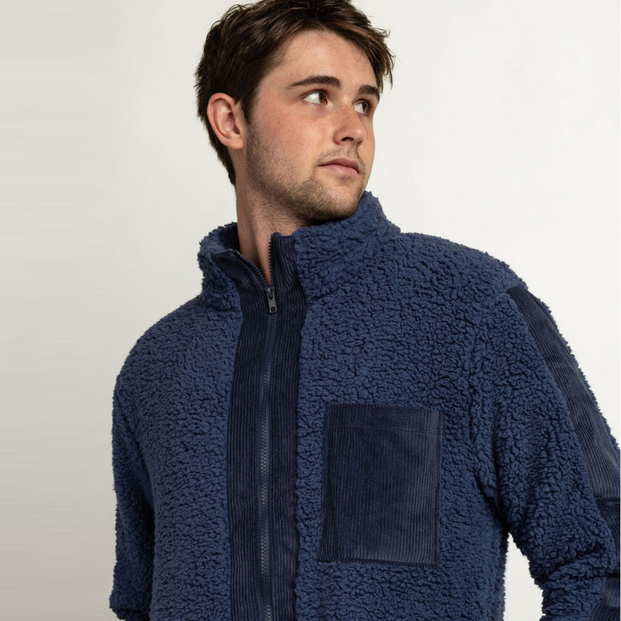 67428-0 - Giacca in pile super morbido con zip frontale e tasche in ciniglia