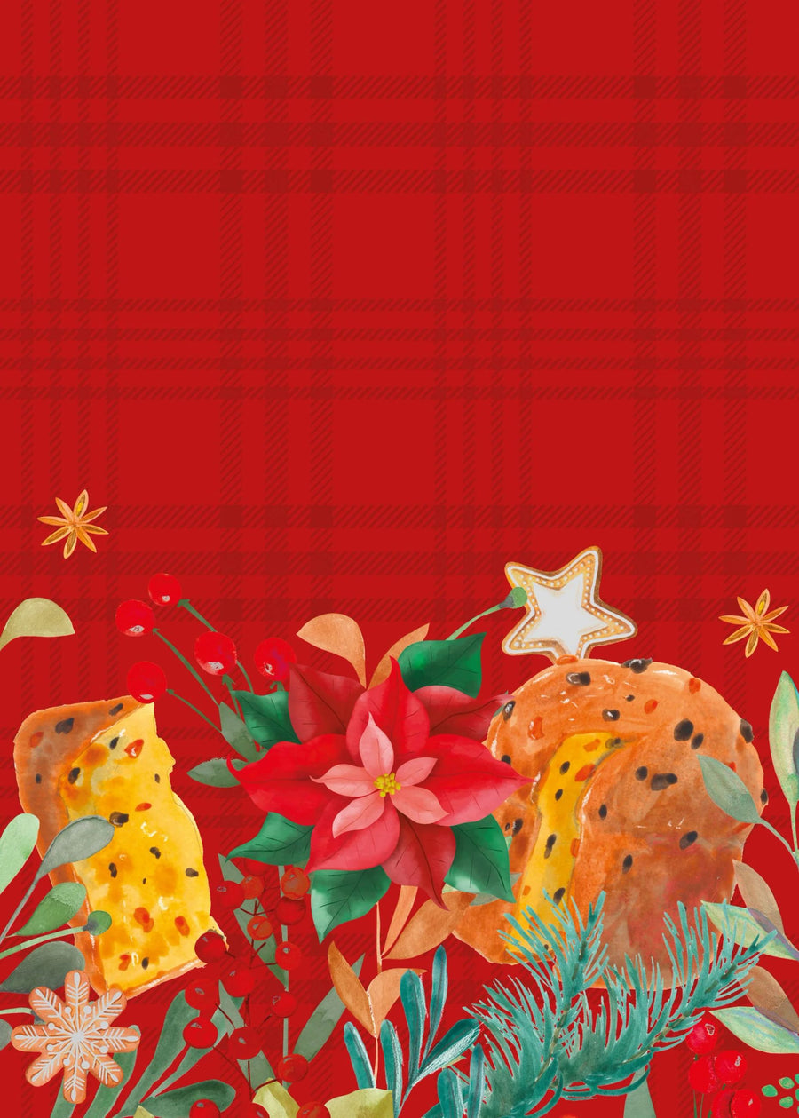 Sweet bread strofinacci -  Riviera Set 3 Canovacci Natalizi In Cotone Stampato Sweet bread