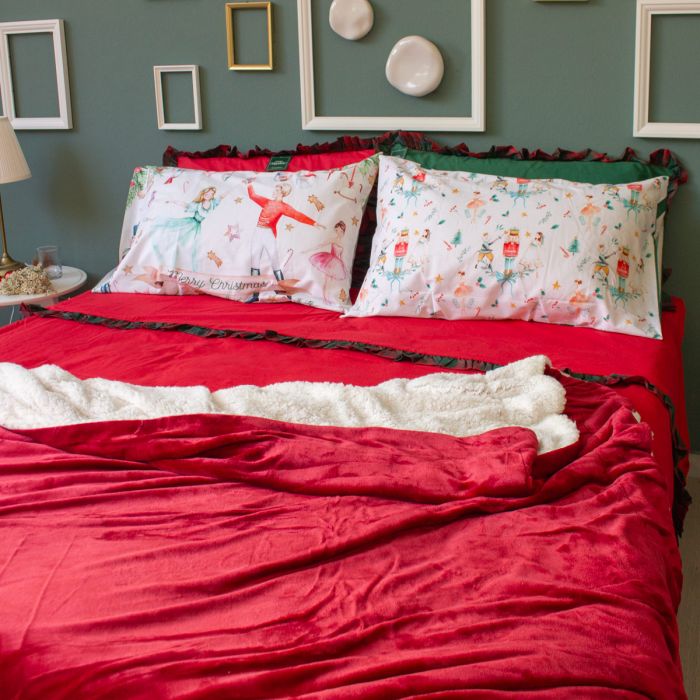 Federe Balletto - Set di 2 Federe Natalizie Digitali Balletto Maestri Cotonieri Home