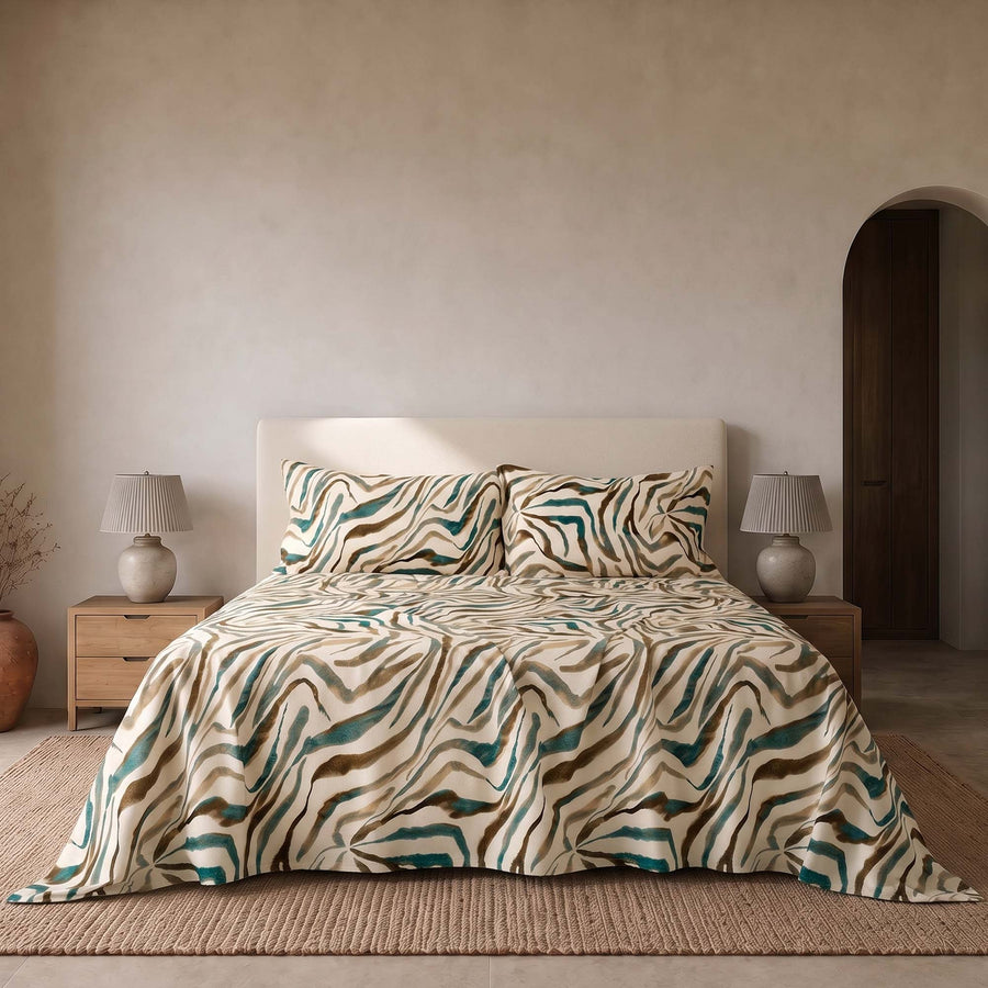Zama Completo Letto copriletto in 100% percalle