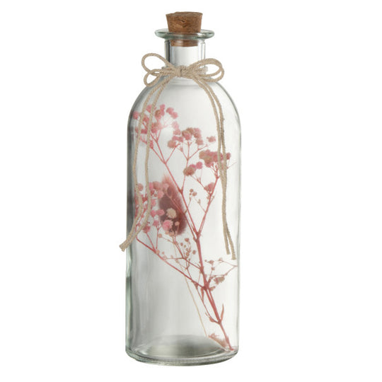 Bottiglia di fiori secchi colorati in vetro - Bottiglia Colorflu