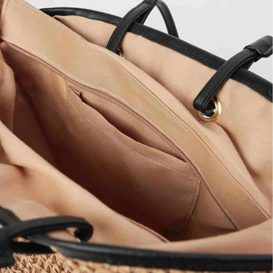 18024-0 - Borsa mare con bordi in ecopelle