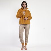 67282-0 - Giacca in coral con zip fantasia treccine