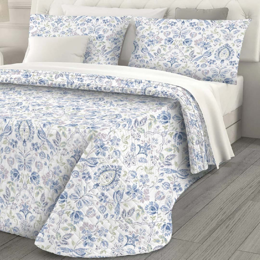 Boutis fiorato - Weilin  Boutis Blu