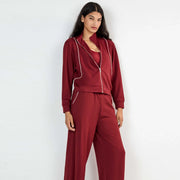 2/70030 - Coordinato donna pantaloni e giacca con zip