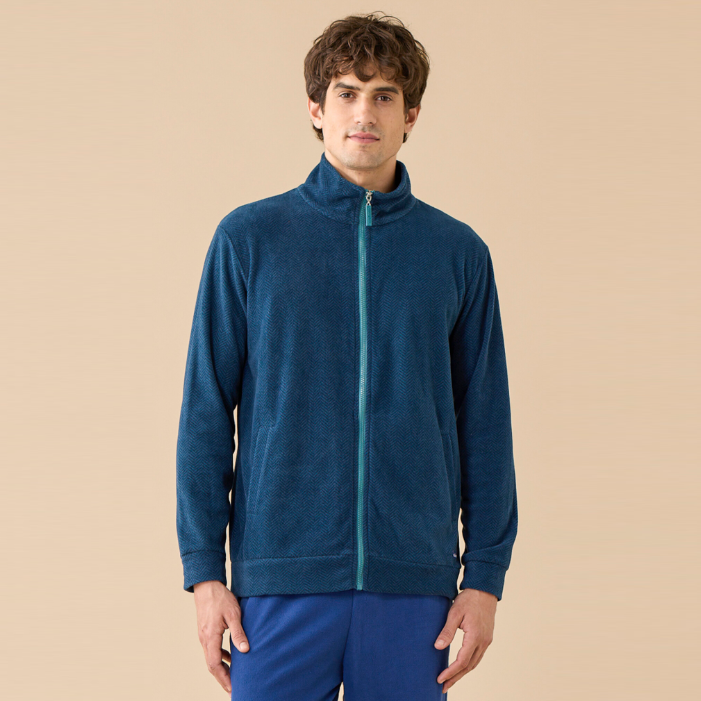 FC3378AB - Vestaglia corta uomo micropile