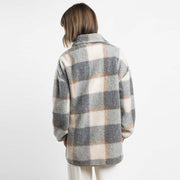 67413-0 - Vestaglia a maniche lunghe  in sherpa a quadri