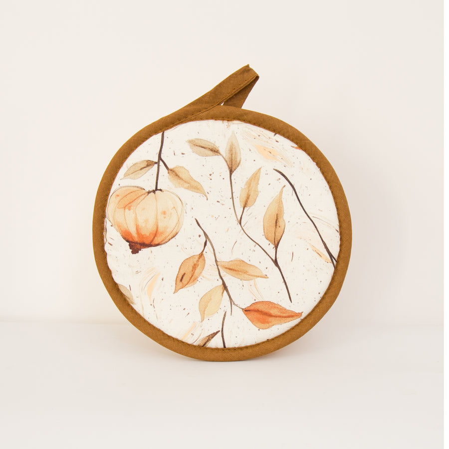 Presina da cucina in cotone con appendino - Presina tonda Melograni