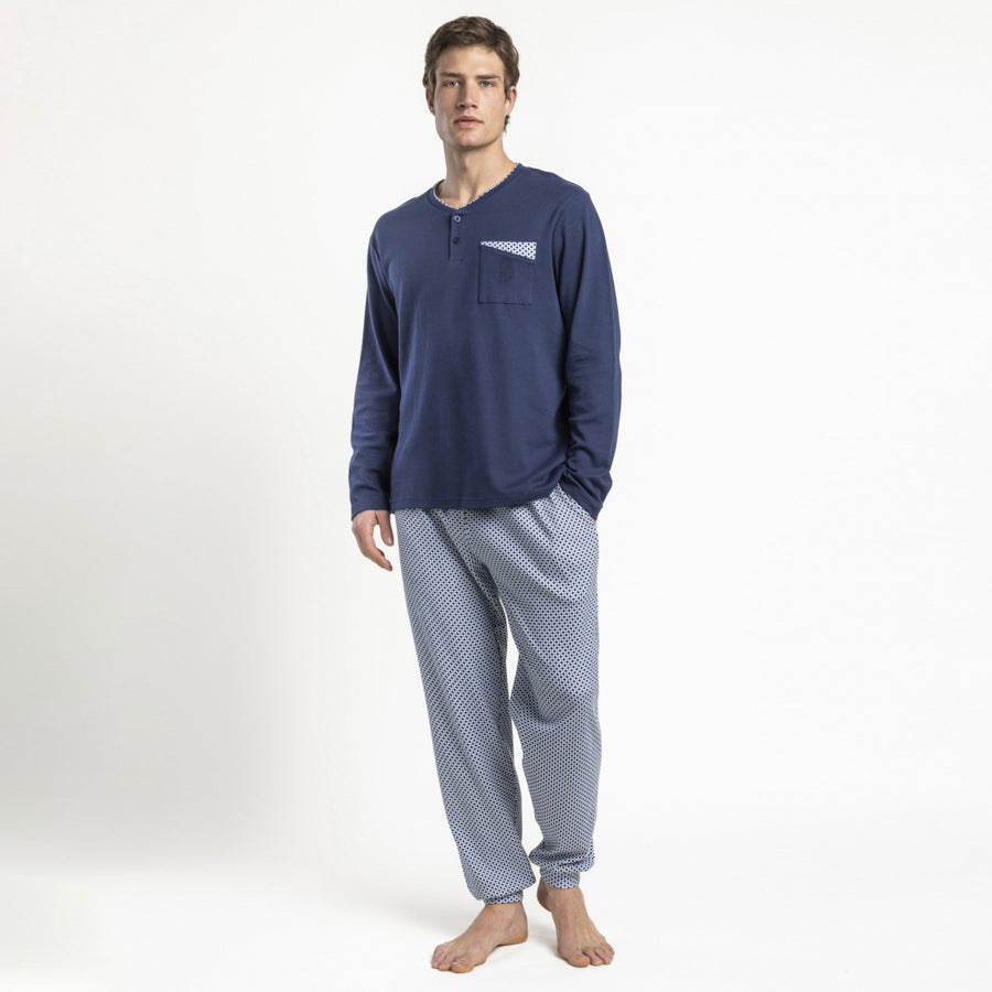 64804-0 - Pigiama caldo cotone serafino