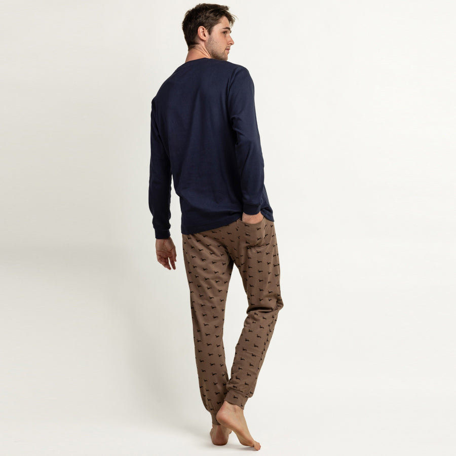 64808-0 - Pigiama caldo cotone girocollo